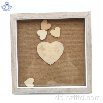 3D MDF Shadow Box Display für Hochzeit